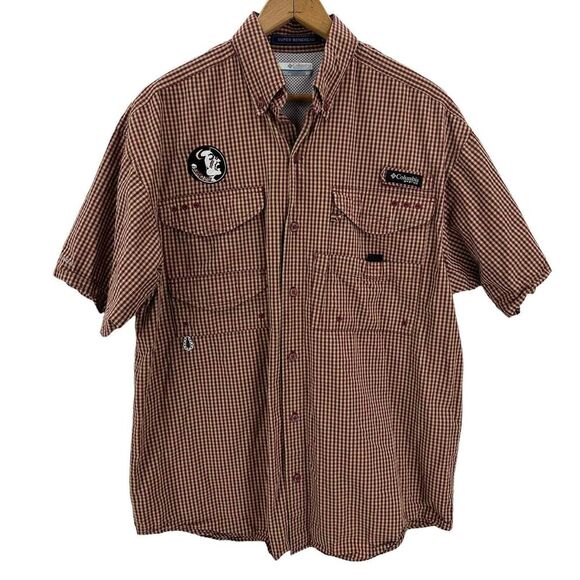 Columbia FSU Florida State Seminoles Super Bonehead Fishing Shirt Men's Sz SMALL - Picture 1 of 12